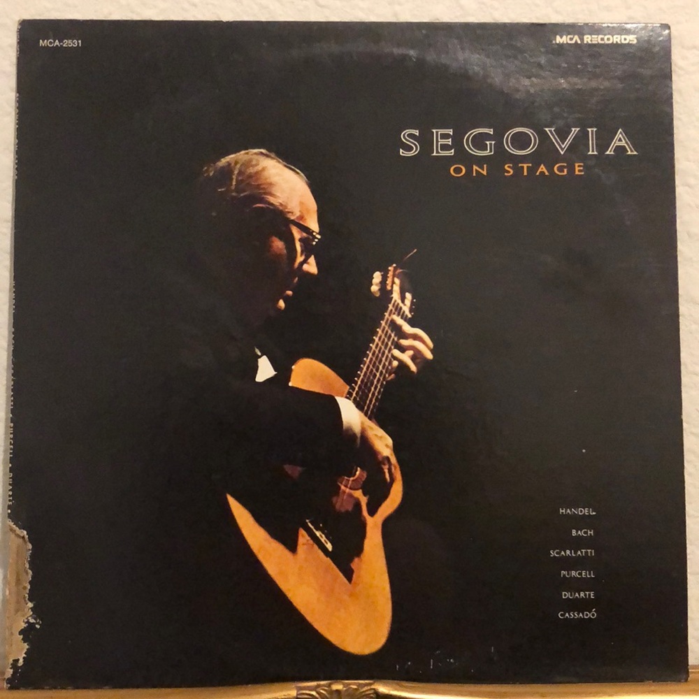 Segovia On Stage Vinyl Lp '67